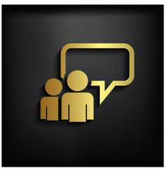 Chatting Icon Sign With Gold Color Eps10