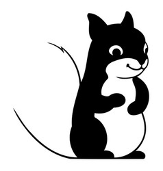 Cute Cartoon Squirrel On White Background