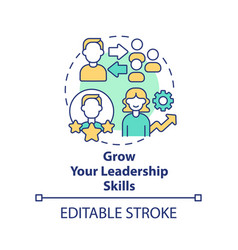 Grow Leadership Skills Concept Icon