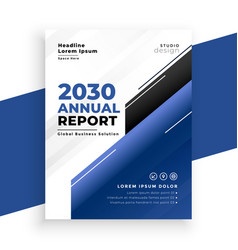 Modern Annual Report Blue Magazine Flyer For