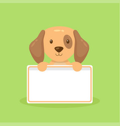 Cute Dog Holding Blank Text Board