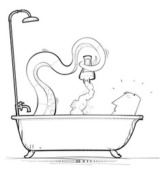 Giant Tentacle Surprises Man In Bath Tub