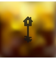 Key Icon On Blurred Background