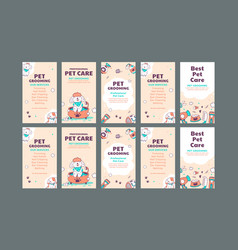 Pet Grooming Social Media Stories Template Design