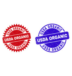 Usda Organic Rounded And Rosette Stamps