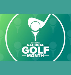 August is national golf month holiday concept Vector Image