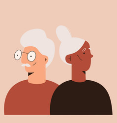 Avatar Of Senior Elderly Couple Isolated