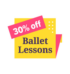 Ballet Lesson Label Dance School Icon Design