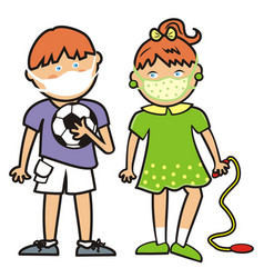 Girl And Boy With Mask