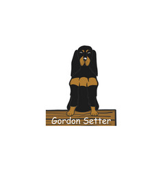 Gordon Setter Cartoon Dog Icon