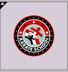 Karate High Kick Emblem Martial Art Symbol Design