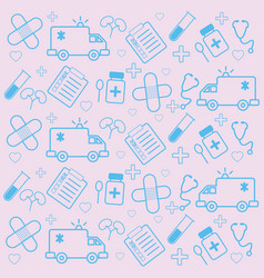 Madical Pattern Patch Ambulance Kidney Notebook