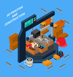 3d Construction Isometric Concept