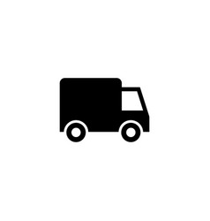 A Simple Black Silhouette Of Delivery Van