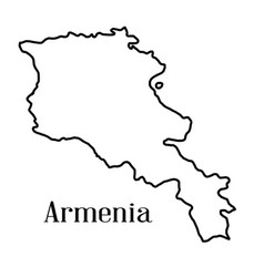 Armenia Silhouette Map