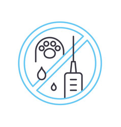 Not Tested On Animals Line Icon Outline Symbol