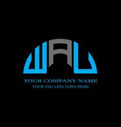 Wau Letter Logo Creative Design With Graphic