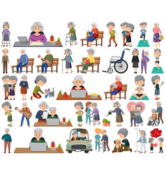 Collection Of Elderly People Icons