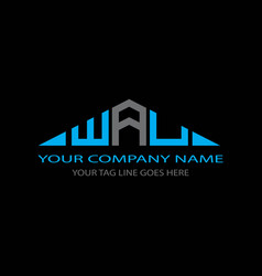 Wau Letter Logo Creative Design With Graphic