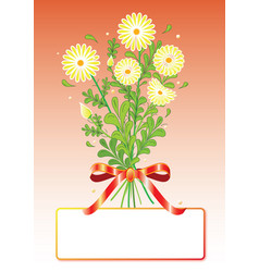 Bouquet Floral Greeting Card With Yellow Flowers