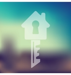 Key Icon On Blurred Background