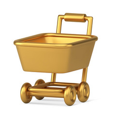 Luxury Metallic Golden Hypermarket Pushcart