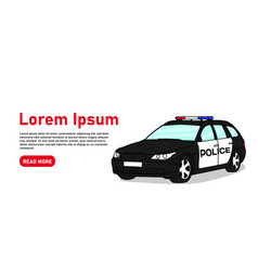 Police Car Template Banner Poster Design