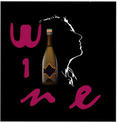 Profile Of People With Wine Inscription