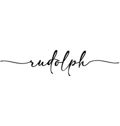 Rudolph - Continuous One Line Calligraphy