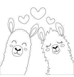 Valentines Day Card With Llamas