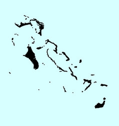 Bahamas Silhouette Map