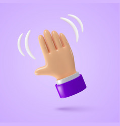 3d Hand Waving Icon