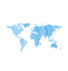 Blue Grunge World Map With Round Binary Code