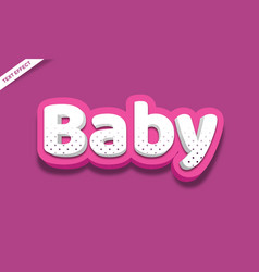 Bold White And Pink Kids 3d Text Effect Or Font