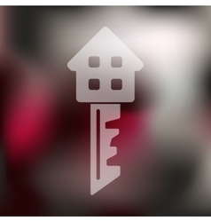 Key Icon On Blurred Background