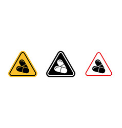 Side Effects Sign Icon Set Information