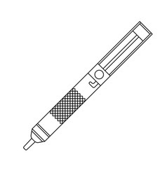 Desoldering Pump Outline Icon On White Background