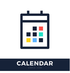 Four Seasons Calendar Flat Icon Calendar Line