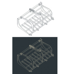 Grapple Bucket Isometric Blueprints