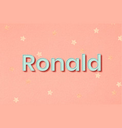 Ronald Word Art Pastel Typography