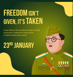 Subhash Chandra Bose Jayanti Banner Design