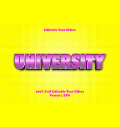 University Editable Text Effect