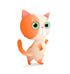 Cute Animal Baby Kitten For Kids Isolated Clipart