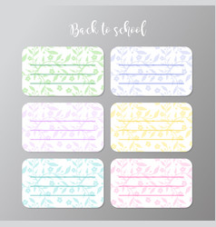 Notebook Labels Back To School Set Of Stickers