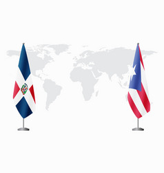 Dominican Republic And Puerto Rico Flags