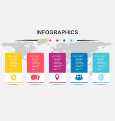 Infographic Design Template With Banner 5 Steps