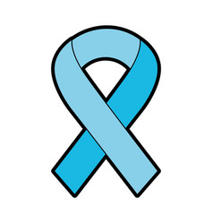 Blue awareness ribbon Royalty Free Vector Image