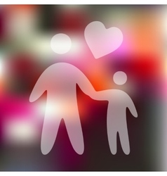 Family Icon On Blurred Background