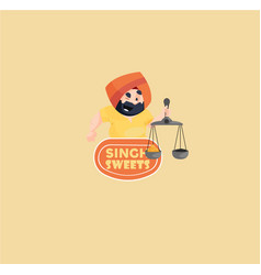 Singh Sweets Mascot Logo