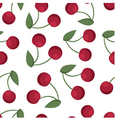 Cherry Seamless Pattern Healthy Fruits Proper